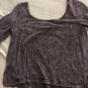 LA Hearts Shirt Grey Round Neck Marble Medium